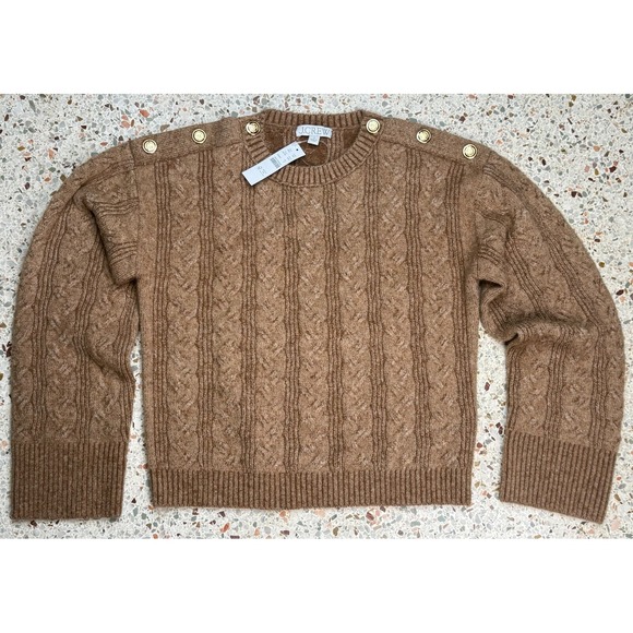 J.Crew Sweaters - J.Crew Re-Imagined Women's Cable Knit Long Sleeve Sweater With Buttons Size S